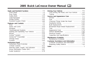Handleiding Buick LaCrosse (2005)