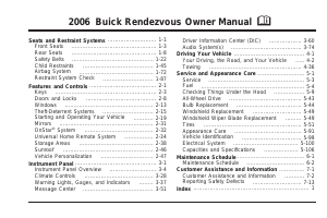 Handleiding Buick Rendezvous (2006)