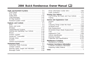 Handleiding Buick Rendezvous (2004)