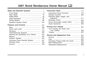 Handleiding Buick Rendezvous (2007)