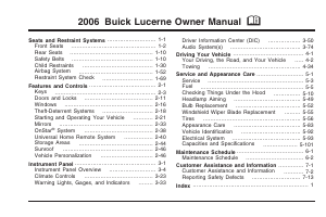 Handleiding Buick Lucerne (2006)