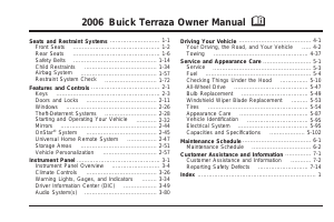Handleiding Buick Terraza (2006)