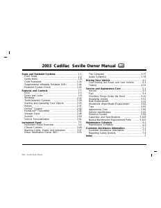 Handleiding Cadillac Seville (2003)