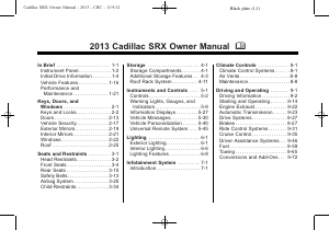 Handleiding Cadillac SRX (2013)