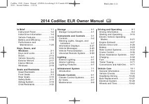 Handleiding Cadillac ELR (2014)