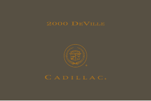 Handleiding Cadillac DeVille (2000)