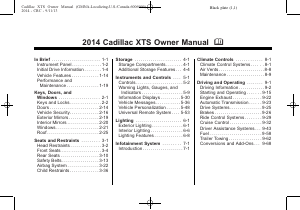 Handleiding Cadillac XTS (2014)