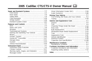 Handleiding Cadillac CTS (2005)