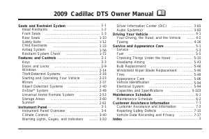 Handleiding Cadillac DTS (2009)