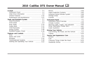 Handleiding Cadillac DTS (2010)