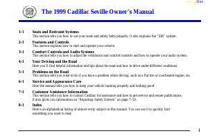 Handleiding Cadillac Seville (1999)