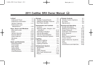 Handleiding Cadillac SRX (2011)