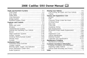 Handleiding Cadillac SRX (2008)