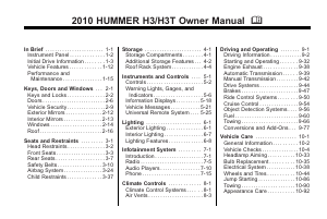 Handleiding Hummer H3 (2010)