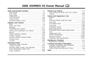 Handleiding Hummer H3 (2008)