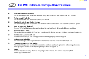 Handleiding Oldsmobile Intrigue (1999)