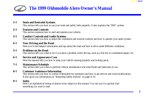 Handleiding Oldsmobile Alero (1999)