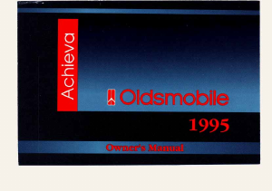 Handleiding Oldsmobile Achieva (1995)