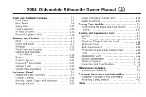 Handleiding Oldsmobile Silhouette (2004)