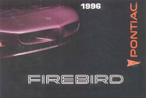 Handleiding Pontiac Firebird (1996)