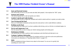 Handleiding Pontiac Firebird (1999)
