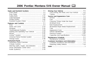 Handleiding Pontiac Montana (2006)