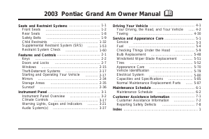 Handleiding Pontiac Grand Prix (2003)