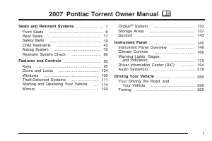 Handleiding Pontiac Torrent (2007)