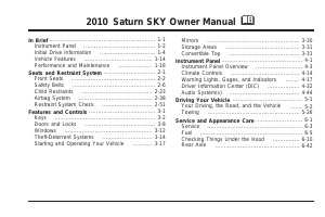 Handleiding Saturn Sky (2010)
