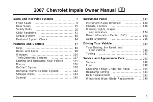 Handleiding Chevrolet Impala (2007)