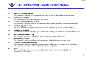 Handleiding Chevrolet Corvette (1999)