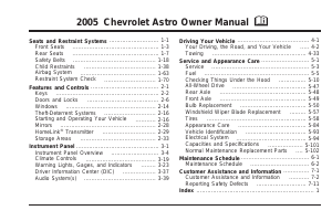 Handleiding Chevrolet Astro (2005)