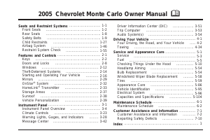 Handleiding Chevrolet Monte Carlo (2005)
