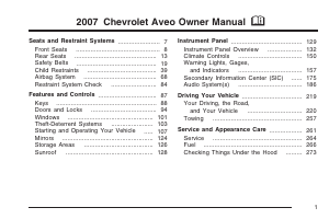 Handleiding Chevrolet Aveo (2007)