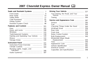 Handleiding Chevrolet Express (2007)