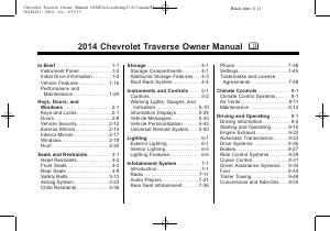 Handleiding Chevrolet Traverse (2014)