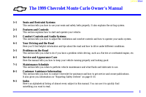 Handleiding Chevrolet Monte Carlo (1999)