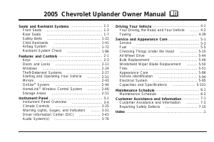 Handleiding Chevrolet Uplander (2005)