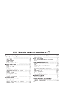 Handleiding Chevrolet Venture (2005)