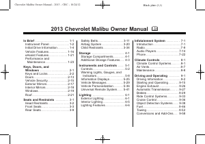 Handleiding Chevrolet Malibu (2013)