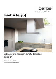 Bedienungsanleitung Berbel BIH 90 ST Dunstabzugshaube