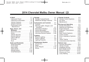 Handleiding Chevrolet Malibu (2014)