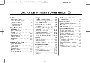 Manual Chevrolet Traverse (2013)