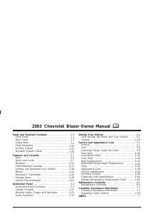 Handleiding Chevrolet Blazer (2003)