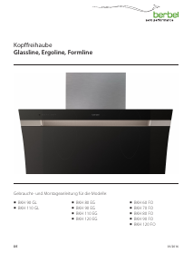 Bedienungsanleitung Berbel BKH 80 FO Dunstabzugshaube