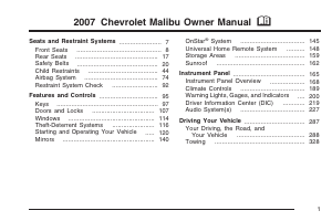Handleiding Chevrolet Malibu (2007)