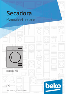 Manual de uso BEKO DE 8333 PA0 Secadora