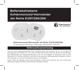 Bedienungsanleitung Ei Electronics Ei208i Kohlenmonoxiddetektor