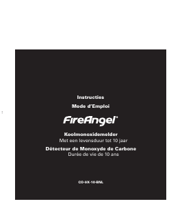 Handleiding FireAngel CO-9X-10-BNL Koolmonoxidemelder