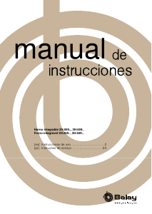 Manual de uso Balay 3HB559BCT Horno